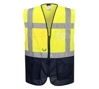 Portwest Chaleco Executive Warsaw - Amarillo/Negro - Talla L - C476YBRL
