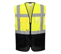 Portwest Chaleco Executive Warsaw, Tamaño: XS, Color: Amarillo/Marino, C476YNRXS