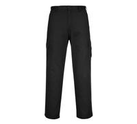 Portwest C701 Pantalones Combat 2 Bolsillos Traseros de Parche Polialgodón | Negro, UPF 50+, Corte Estándar, Unisex, 65% Poliéster, Costuras Reforzadas, Duradero, 35% Algodón, Cierre Autoadherente