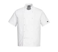 Portwest C733 Chaqueta de Chef Moderna 1 Bolsillo para Seguridad Cuello Mao