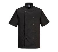 Portwest C733 Chaqueta de Chef Moderna 1 Bolsillo para Seguridad Cuello Mao