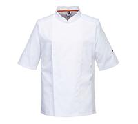 Portwest Chaqueta MeshAir Pro S/S, Talla: XL, Color: Blanco, C738WHRXL