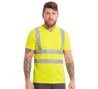 Portwest Camiseta De Manga Corta Cuello Pico Hi-Vis De Algodón