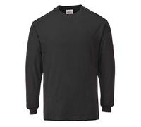 Portwest Camiseta De Manga Larga Ignífuga Y Antiestática, Tamaño: L, Color: Negro, FR11BKRL