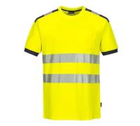 Portwest Camiseta M/C De Alta Visibilidad Pw3, Tamaño: M, Color: Amarillo/Negro, T181YBRM