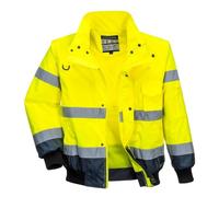 Portwest Cazadora Contrast de alta visibilidad C465YNR – Amarillo/Marino Talla 5XL
