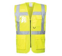 Portwest Chaleco Executive Berlin, Tamaño: 7XL, Color: Amarillo, S476YER7XL