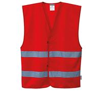 Portwest Chaleco Iona, Tamaño: L/XL, Color: Rojo, F474RERL/XL