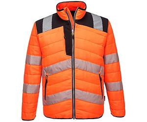Portwest Chaqueta Acolchada De Alta Visibilidad Pw3, Tamaño: XL, Color: Naranja/Negro, PW371OBRXL