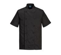 Portwest Chaqueta de Chef Kent C734BKRL Negra Talla L