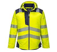 Portwest Chaqueta De Invierno De Alta Visibilidad Pw3 , Tamaño: 4XL, Color: Amarillo/Marino, T400YNR4XL