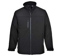 Portwest Chaqueta Softshell (3 Capas), Tamaño: S, Color: Negro, TK50BKRS