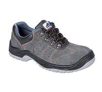 Portwest Deportivo Steelite Perforated Trainer S1P, Tamaño: 36, Color: Gris, FW02GRR36