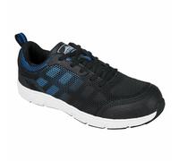 Portwest Deportivo Steelite Tove S1P, Tamaño: 37, Color: Negro/Azul, FT15BKB37