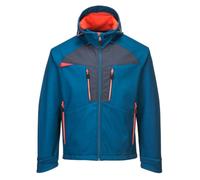 Portwest DX474 Chaqueta Softshell Dx4 Capas Capucha con Forma Ergonómica | Metro Blue, L, Corte Estándar, Manga Larga, Unisex, 92% Poliéster, Elástico en 4 direcciones, Impermeable, Reflectante