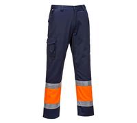 Portwest E049 Pantalón Combat Bicolor 10 Bolsillos Resistente a Las Manchas