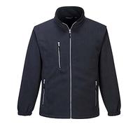 Portwest F401 Chaqueta de Forro Cremallera Plateada en Contraste Poliéster | Azul, 2XL, Cuello Mao, Corte Estándar, Manga Larga, Puños Elásticos, Dobladillo Ajustable, Lavable a Máquina, Duradero
