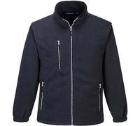 Portwest F401 Chaqueta de Forro Cremallera Plateada en Contraste Poliéster | Azul, S, Corte Estándar, Manga Larga, Puños Elásticos, Dobladillo Ajustable, Lavable a Máquina, Borde Inferior con Cordón