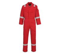 Portwest Mono Super-Ligero FR21RERS Ignífugo y Antiestático 210 g Talla S Rojo