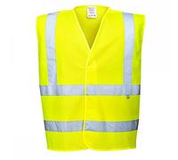 Portwest Chaleco de Alta Visibilidad FR71YER Antiéstático, Resistente a la llama Amarillo XX/3X