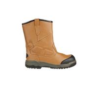 Portwest FT13 Bota Steelite Rigger Pro alzado Antiestático Forro Lanoso | Camel, 44, Certificado CE, S3 EN ISO 20345, Unisex, Puntera Protectora de Acero, Espuela para Quitárselas, Piel Serraje