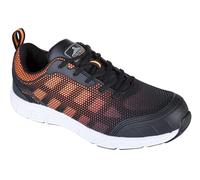 Portwest FT15 Zapatillas Antideslizantes Puntera Protectora de Acero Ligero | Naranja/Negro, Certificado CE, S1P EN ISO 20345, Calzado Antiestático, Doble Densidad, Suela Resistente a Aceites, Duradero