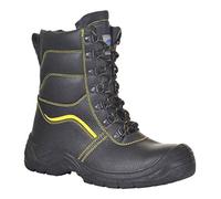 Portwest Bota Steelite Fur Lined Protector S3 Ci, Tamaño: 38, Color: Negro, FW05BKR38