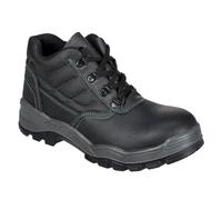 Portwest FW21 Bota Steelite Calzado Antiestático Suela Resistente a Aceites | Negro, 46, Certificado CE, S1 EN ISO 20345, Unisex, Puntera Protectora de Acero, Borde Superior Acolchado, Doble Densidad