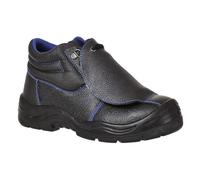 Portwest FW22 Bota Steelite Metatarsal Calzado Antiestático Doble Densidad | Negro, 43, S3 EN ISO 20345, Puntera Protectora de Acero, Borde Superior Acolchado, Piel Serraje, Suela Resistente, Industria