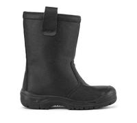 Portwest FW29 Bota Steelite Rigger Puntera Protectora de Acero Forro Lanoso | Negro, 38, Certificado CE, S3 EN ISO 20345, Calzado Antiestático, Doble Densidad, Suela Anti-Resbalones, Piel Flor, Industria