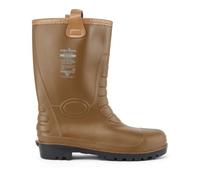 Portwest FW75 Bota Rigger Neptuno Reforzada Protección Al Tobillo Ligero | Camel, 44, S5 EN ISO 20345, EN 13832-3, Resistente a Productos Químicos, Puntera Protectora de Acero, 100% Impermeable