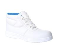 Portwest FW88 Bota con Cordones Steelite Albus Puntera Protectora de Acero | Blanco, 48, Certificado CE, S2 EN ISO 20345, Unisex, Borde Superior Acolchado, Suela Auto-Limpiable, Calzado Antiestático