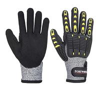 Portwest Guante Anti-Corte Y Anti-Golpes, Tamaño: XXL, Color: Gris/Negro, A722G8RXXL