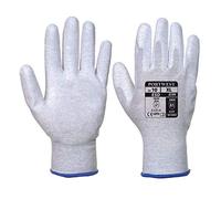 Portwest Guante Antiestático Con La Palma Cubierta Con Pu, Tamaño: M, Color: Gris, A199GRRM