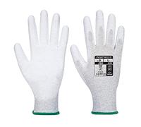 Portwest Guante Antiestático Con La Palma Cubierta Con Pu, Tamaño: XXS, Color: Gris, A199GRRXXS