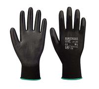 Portwest Guante Con Palma De Pu, Tamaño: XL, Color: Negro, A120BKRXL