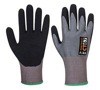 Portwest Guante Ct300 Ahr13 Resistente A Cortes De Esponja De Nitrilo, Tamaño: M, Color: Gris/Negro, CT67G8RM