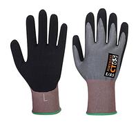 Portwest Guante Ct300 Vhr 15 Resistente A Cortes De Nitrilo Esponjoso, Tamaño: XL, Color: Gris/Negro, CT65G8RXL