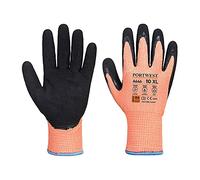 Portwest Guante De Nitrilo Anti-Corte Para Invierno Vis-Tex Winter Hr, Tamaño: XXL, Color: Naranja/Negro, A646O8RXXL