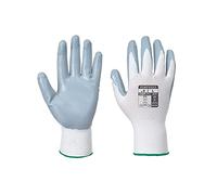 Portwest Guante De Nitrilo Flexo Grip (En Pack Expositor), Tamaño: L, Color: Gris/Blanco, A319GRWL