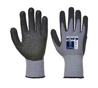 Portwest Guante Dermiflex Plus, Tamaño: XXXL, Color: Gris/Negro, A351G8RXXXL