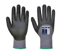 Portwest Guante Dermiflex Ultra, Tamaño: M, Color: Gris/Negro, A352G8RM