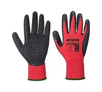 Portwest Guante Flex Grip Látex, Tamaño: M, Color: Rojo/Negro, A174R8RM