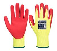 Portwest Guante Nitrilo Anti-Corte Vis-Tex Hr, Tamaño: M, Color: Amarillo/Rojo, A626Y5RM