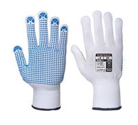 Portwest Guante Polka Dot, Tamaño: L, Color: Blanco/Rojo, A110WBRL