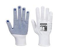 Portwest Guante Polka Dot, Tamaño: M, Color: Blanco/Rojo, A110WBRM