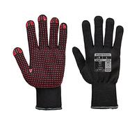 Portwest Guante Polka Dot, Tamaño: S, Color: Negro, A110BKRS