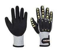 Portwest Guante A729G8RS Térmico, Anti-corte y Anti-golpes, Gris/Negro Talla S