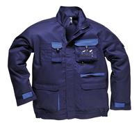 Portwest Hombre Trabajo Chaqueta Texo Contraste Resistente Abrigo 12 Bolsillos