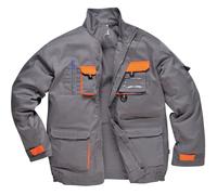 Portwest Hombre Trabajo Chaqueta Texo Contraste Resistente Abrigo 12 Bolsillos